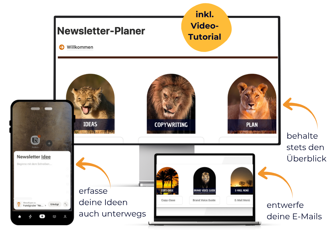 Beispielansicht Vorlage Newsletter Planer